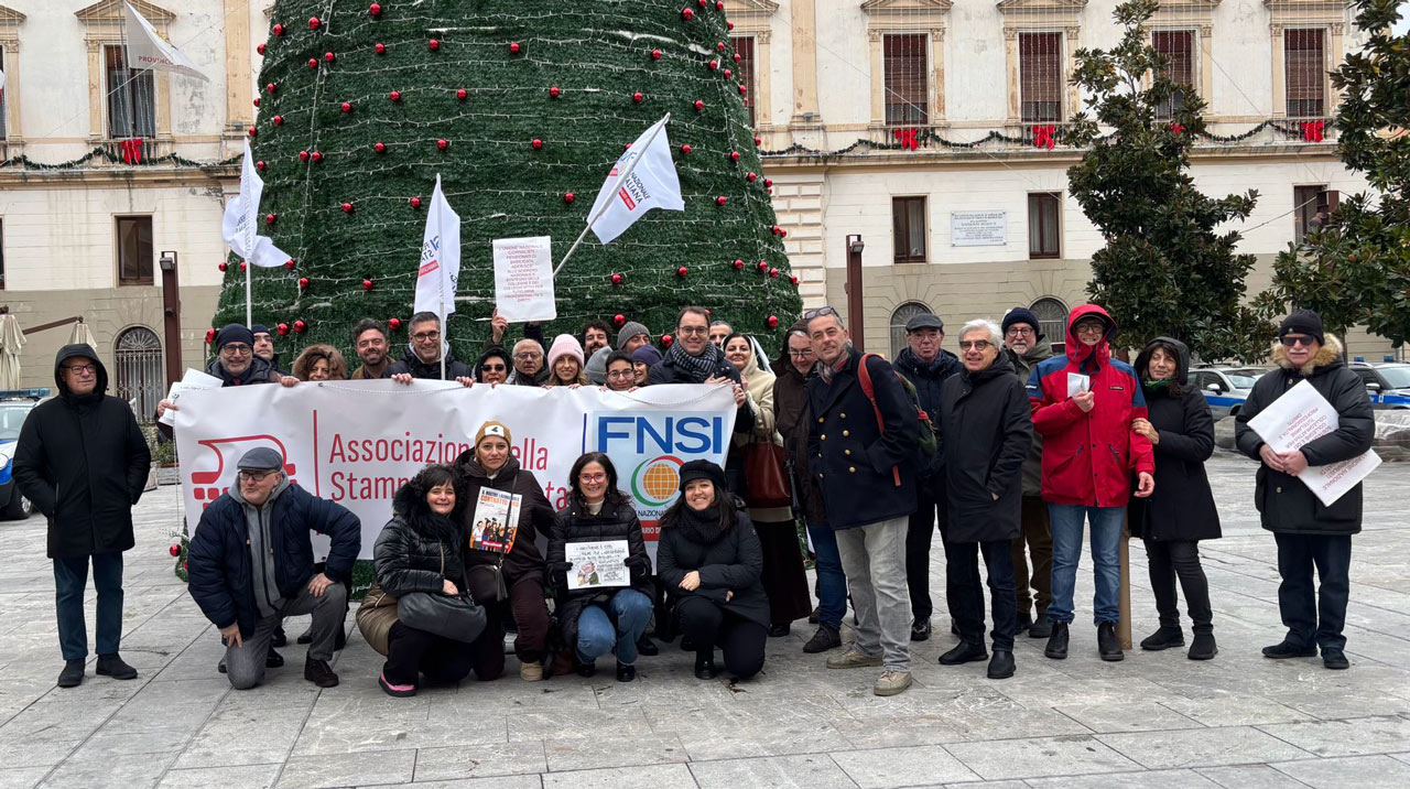 giornalisti in presidio a Potenza